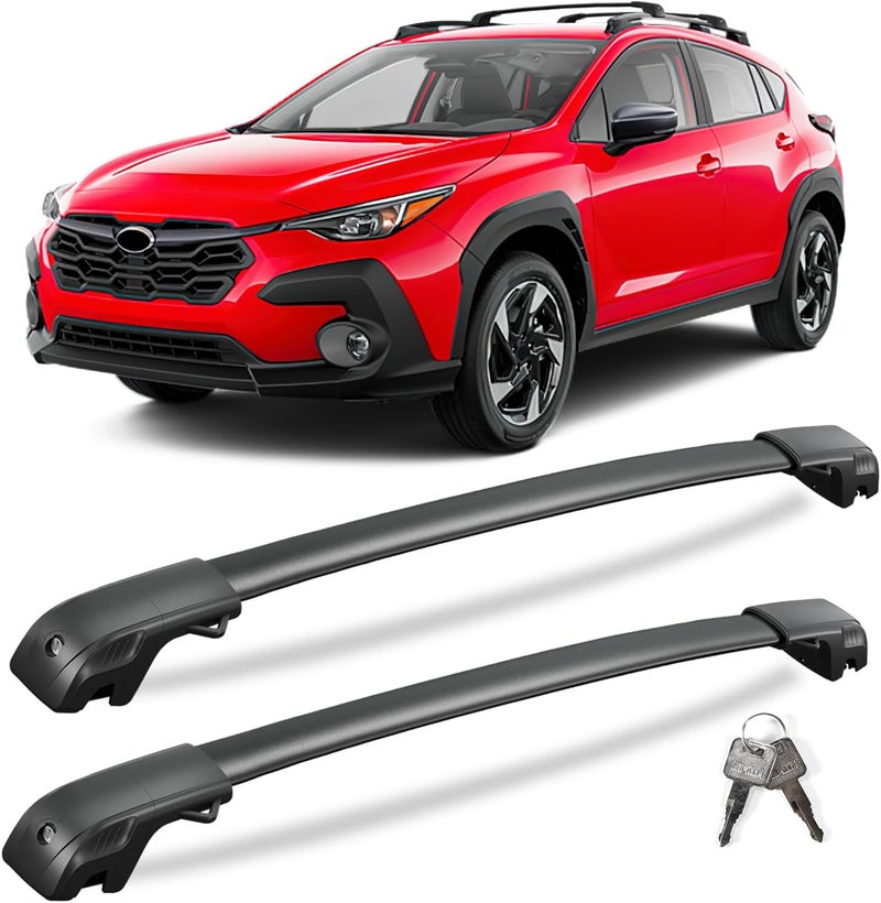 KINGGERI 300lbs Roof Rack Cross Bars Compatible with Subaru crosstrek 2024-2026 Limited/Premium/Sport (Not for Wilderness) with Raised Side Rails, Lockable Aluminum Roof Rails Crossbars Luggage - Image 1